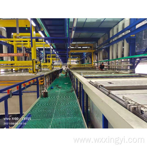 Plating line testing running workpieces nickel plating